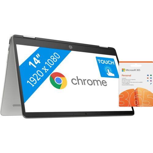HP Chromebook x360 14a-ca0600nd + Microsoft 365 Personal