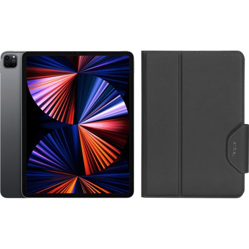 Apple iPad Pro (2021) 12.9 inch 512GB Wifi + 5G Space Gray + Targus Book Case Zwart