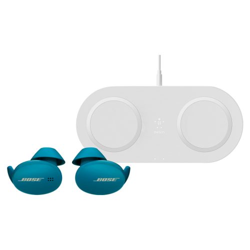 Bose Sport Earbuds Blauw + 2-in-1 Draadloze Oplader