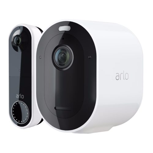 Arlo Ultra 2 Beveiligingscamera 4K Wit 4-Pack + Arlo Wire Free Video Doorbell Wit