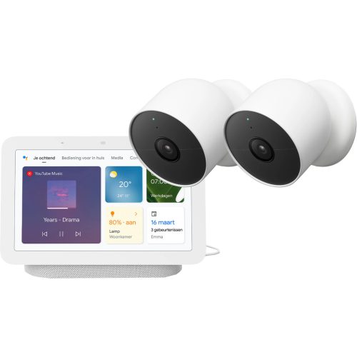 Google Nest Cam Duo-Pack + Google Nest Hub 2