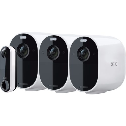 Arlo Essential Beveiligingscamera Wit 3-pack + Arlo Wire Free Video Doorbell Wit