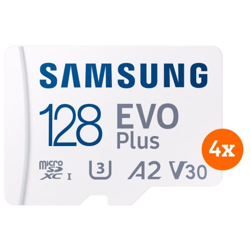 Samsung EVO Plus microSDXC 128GB - Quatro Pack