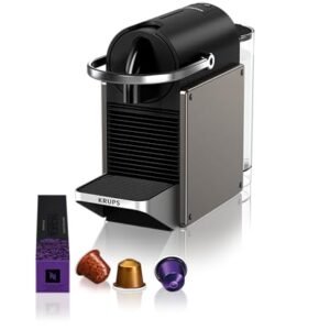Nespresso Krups Pixie XN306T10, Capsule Koffiemachine, 2 Koffiekeuzes, Industrieel Design, Energiebesparend, Recyclebare Capsules, Donkergroen
